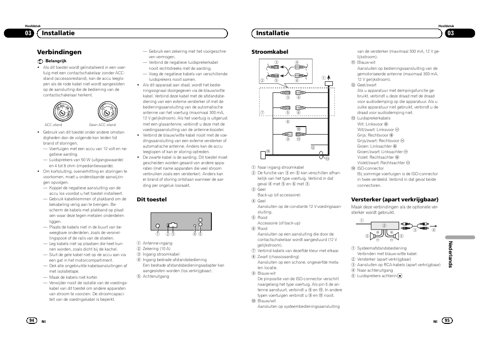 Verbindingen, 03 installatie | Pioneer DEH-1300MP User Manual | Page 48 / 64