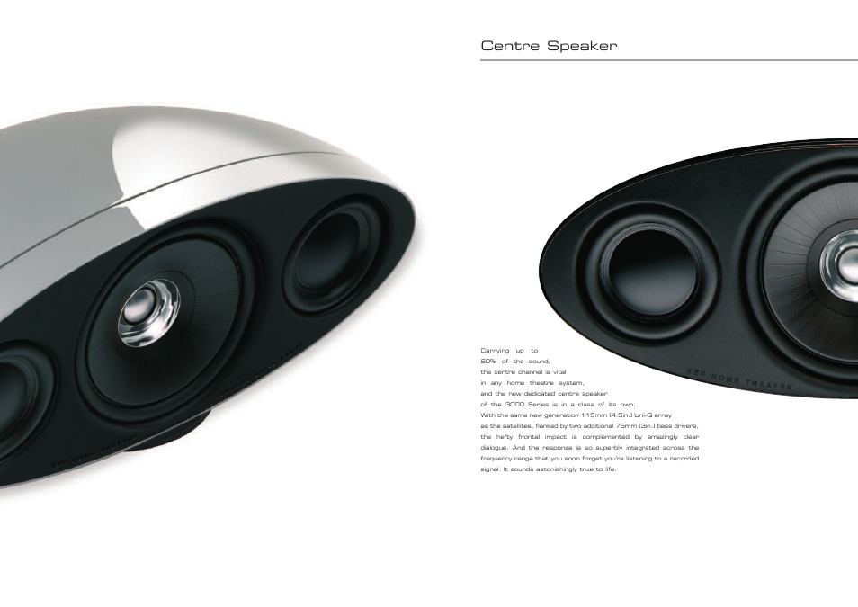 Centre speaker | KEF Audio 3000 Series User Manual | Page 6 / 10