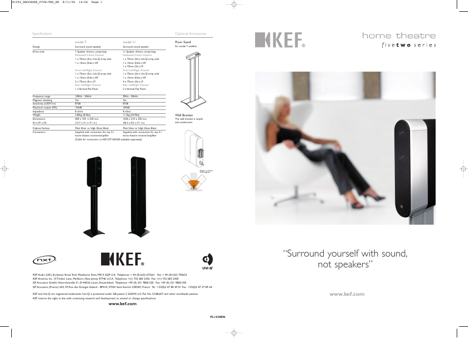KEF Audio PL1630EN User Manual | 2 pages