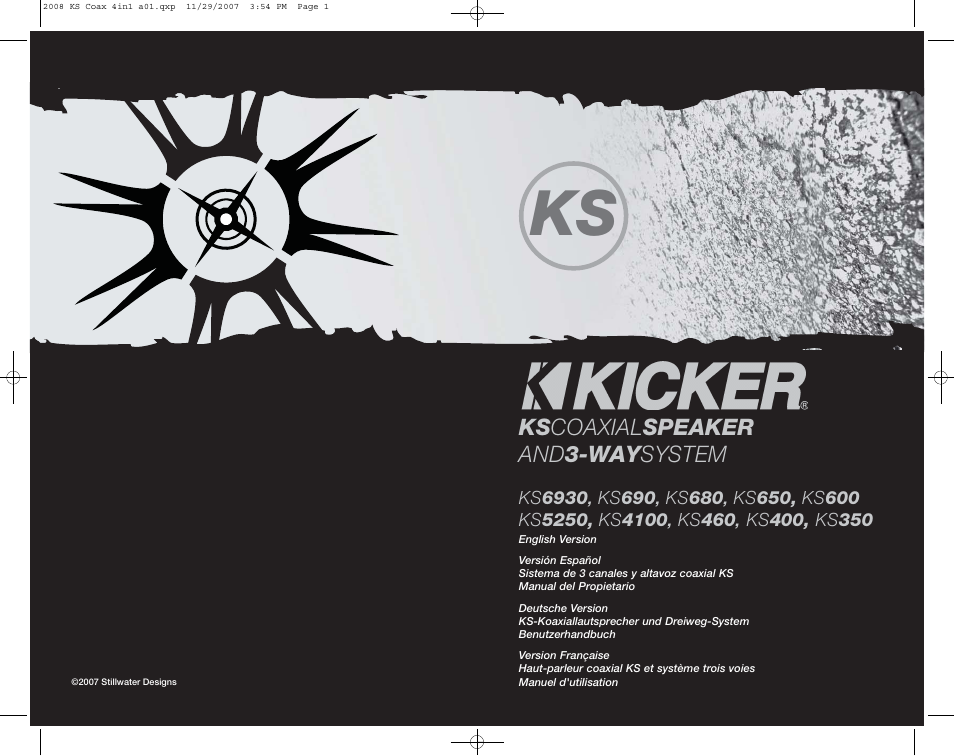 Kicker KS350 User Manual | 12 pages