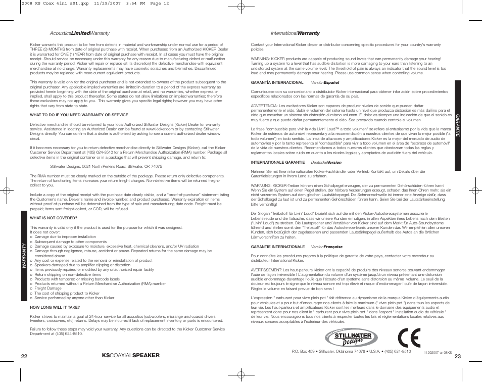 Ks coaxial speaker | Kicker KS350 User Manual | Page 12 / 12