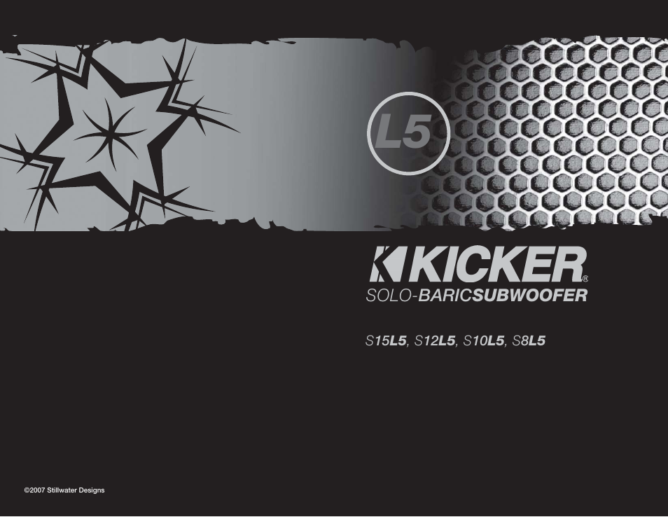 Kicker S15L5 User Manual | 4 pages