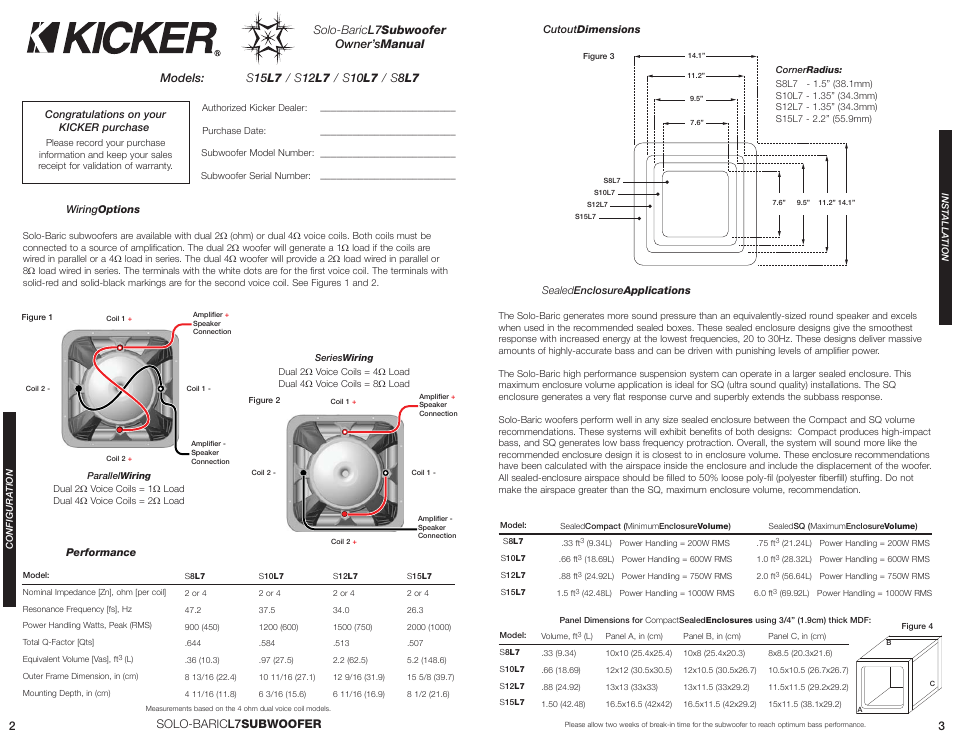 Kicker S12L7 User Manual | Page 2 / 4