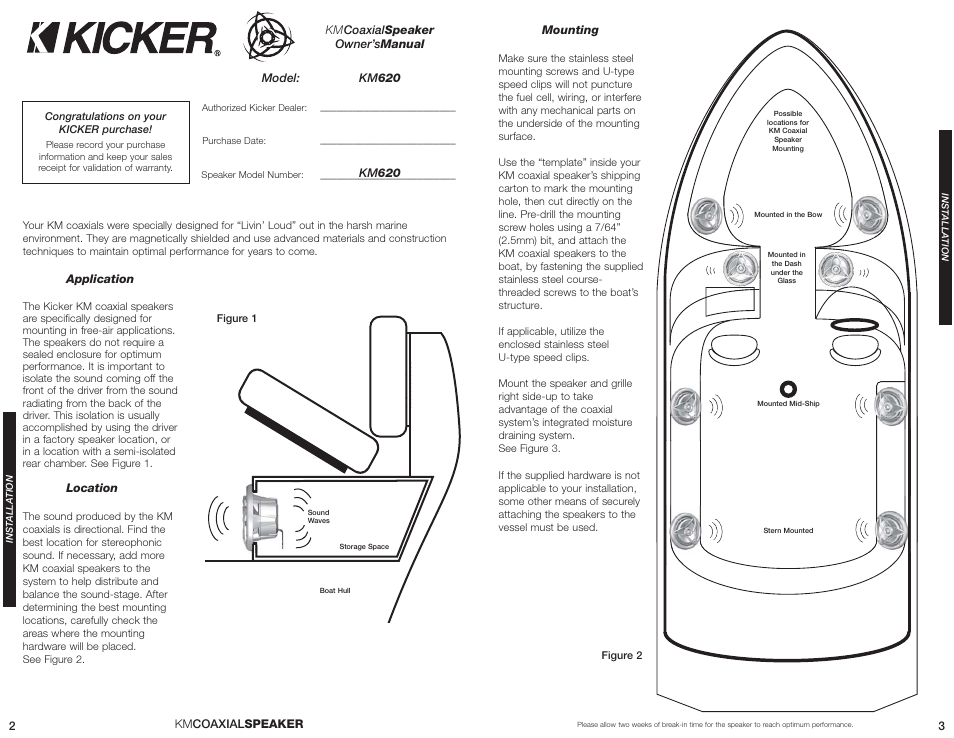 Kicker KM620 User Manual | Page 2 / 4