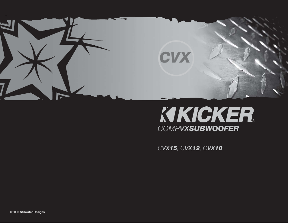 Kicker CVX15 User Manual | 4 pages