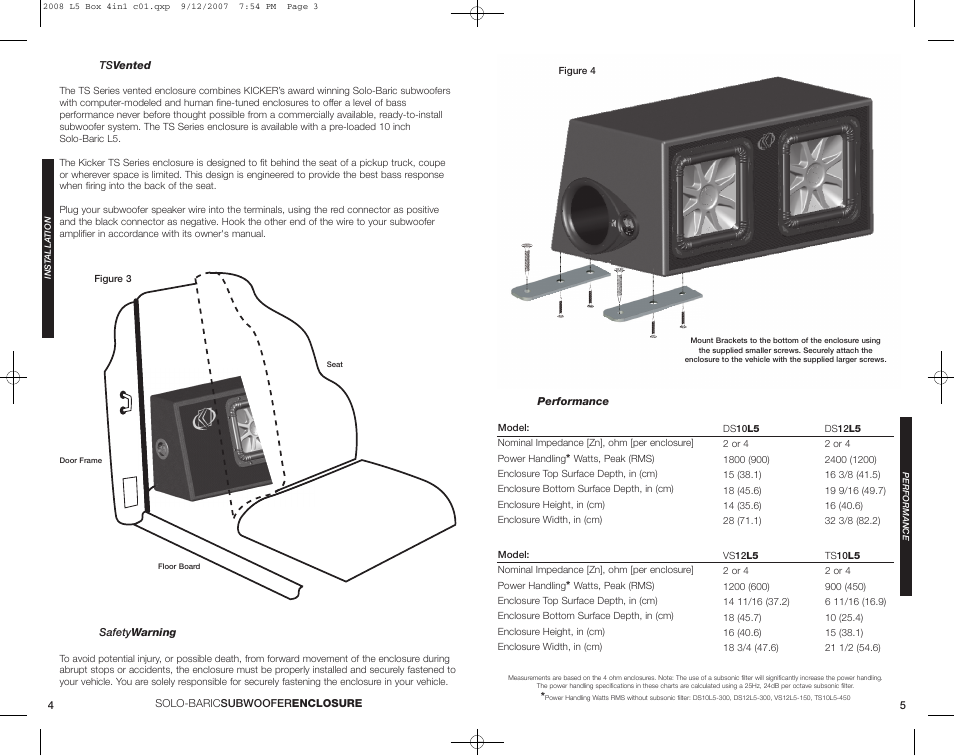 Kicker TS10L5 User Manual | Page 3 / 10