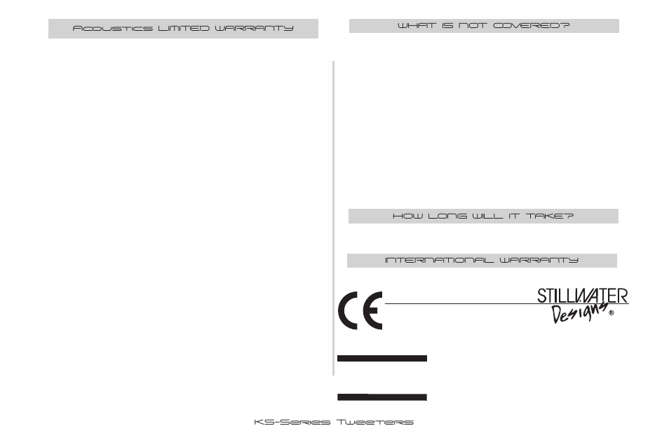 Warning | Kicker KS20 User Manual | Page 7 / 8