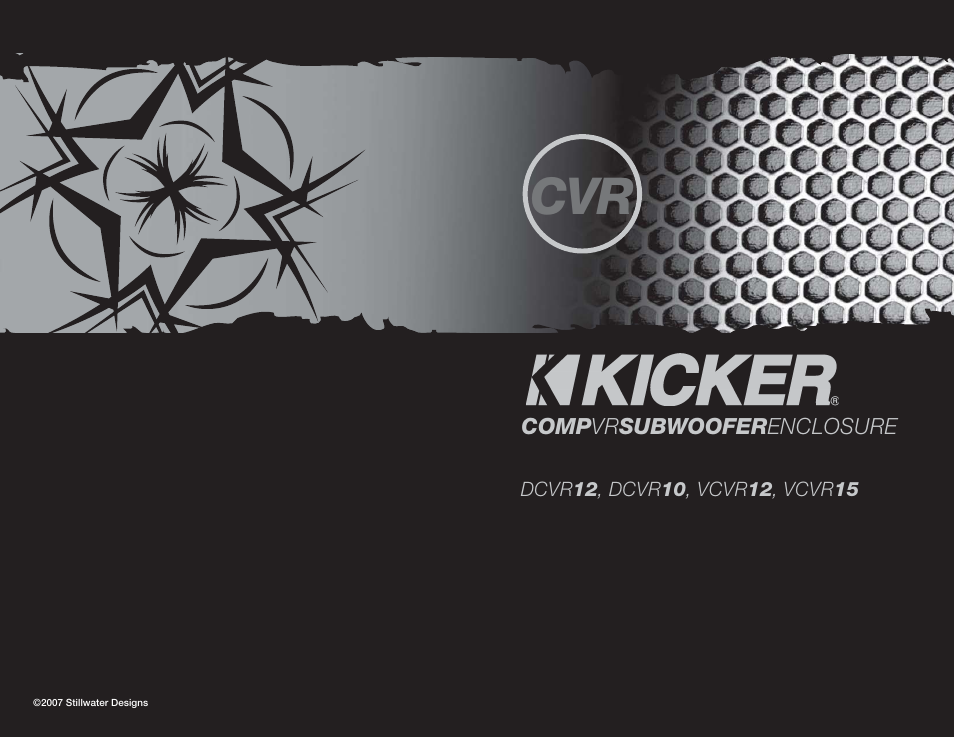 Kicker VCVR15 User Manual | 4 pages