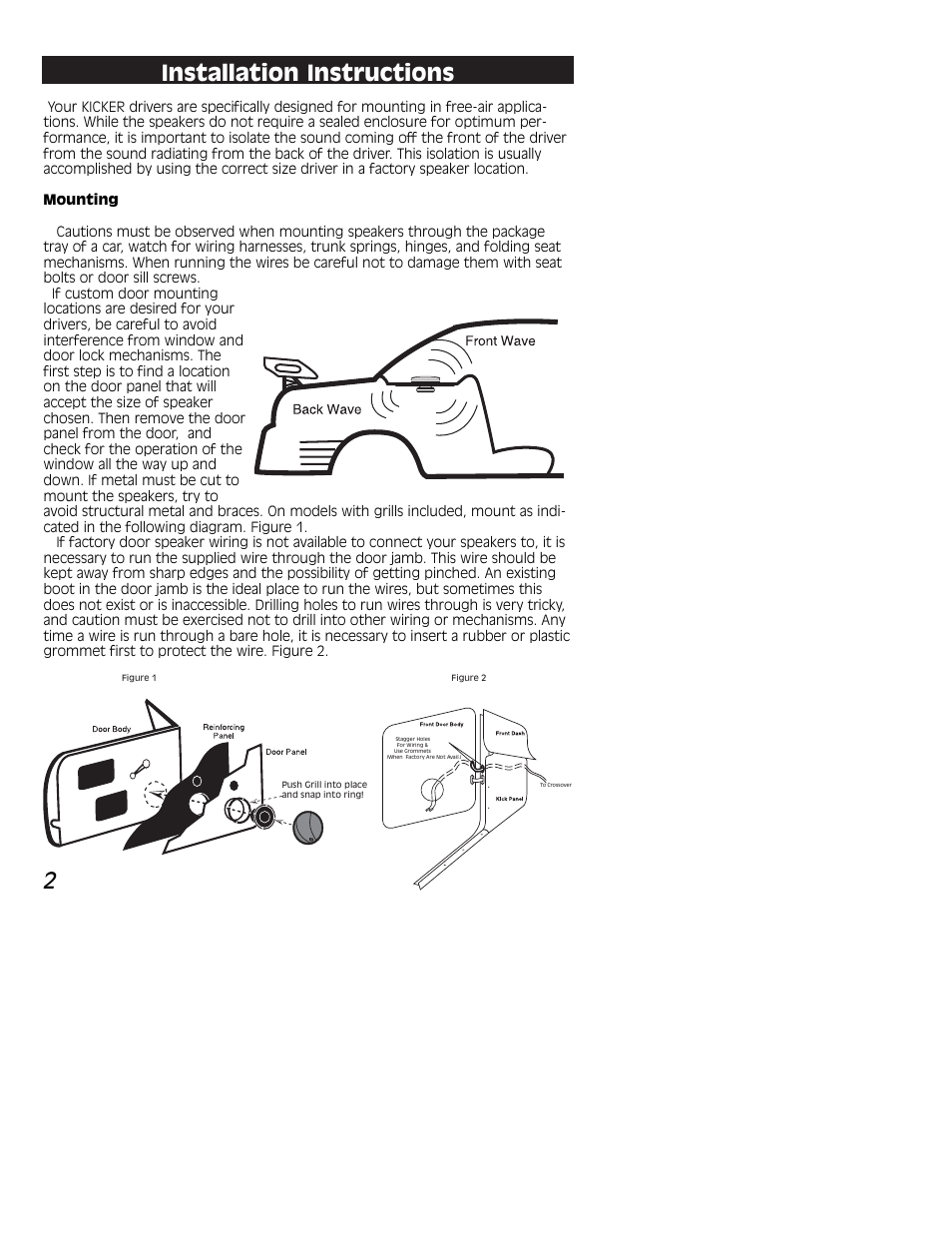 Installation instructions | Kicker RMB8 User Manual | Page 2 / 4