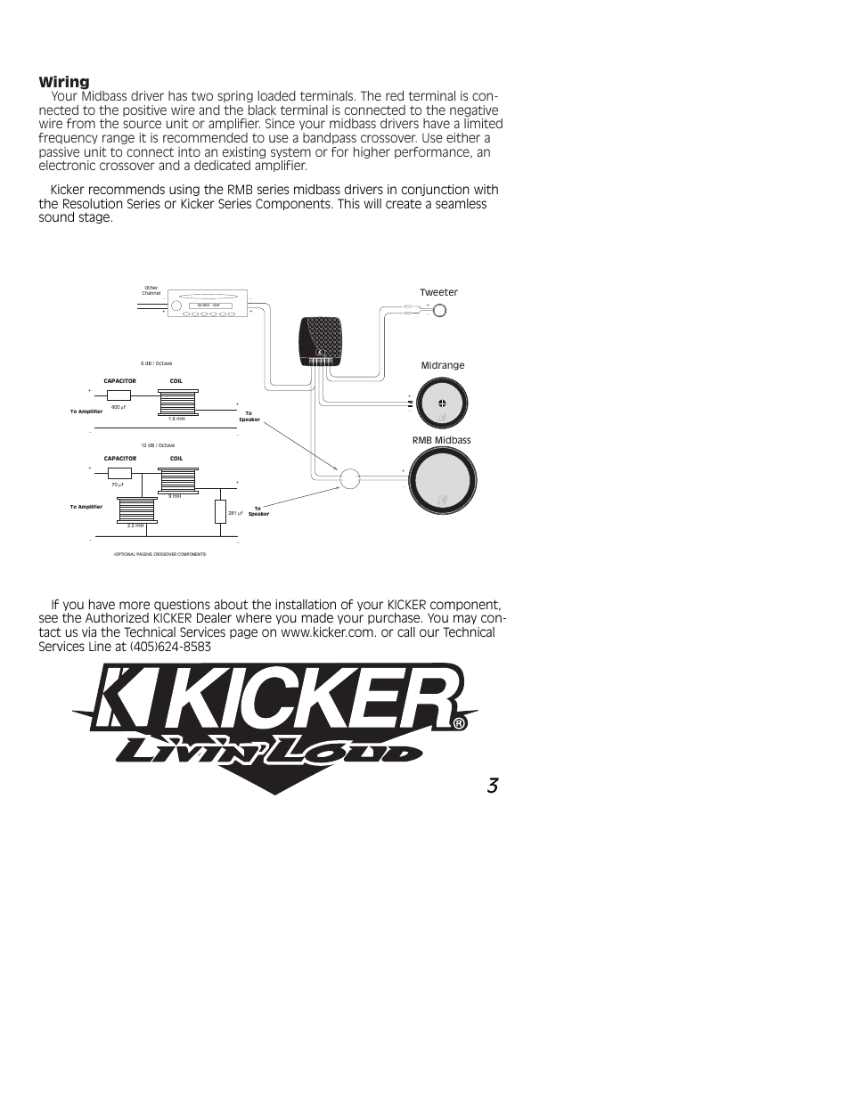 Wiring | Kicker RMB8 User Manual | Page 3 / 4
