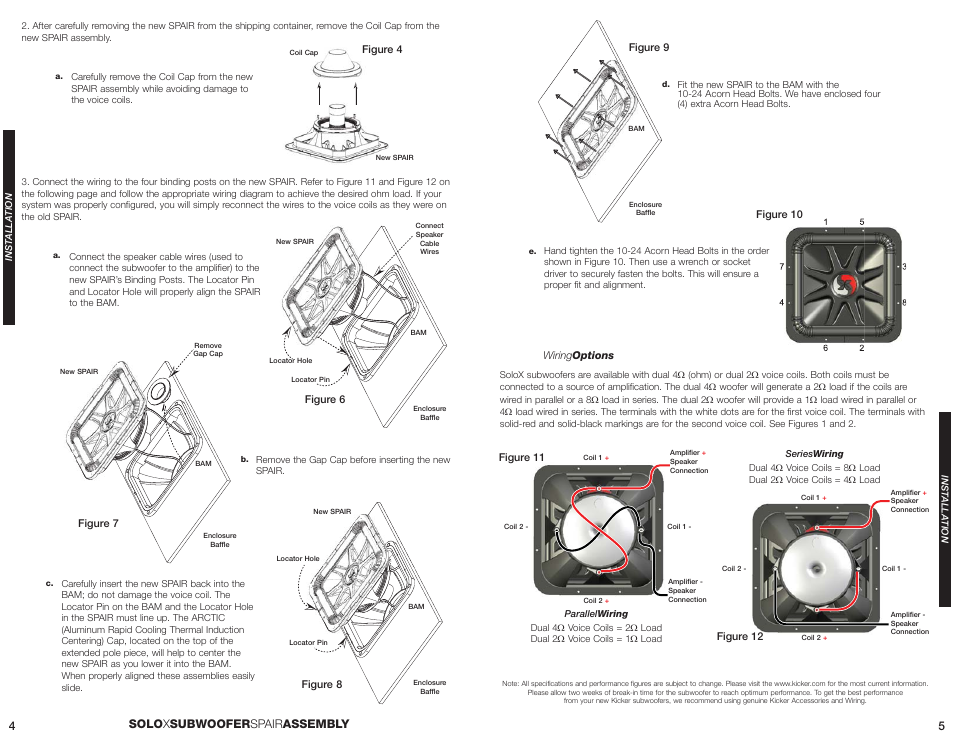 Solo x subwoofer spair assembly | Kicker S10XSP User Manual | Page 3 / 4
