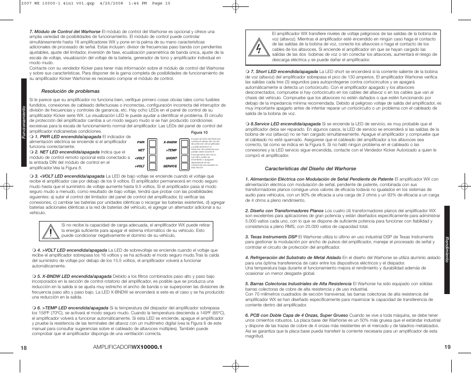 Kicker Warhorse WX 10000-1 User Manual | Page 10 / 20