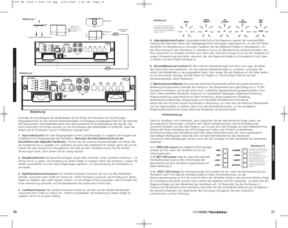 Kicker Warhorse WX 10000-1 User Manual | Page 14 / 20