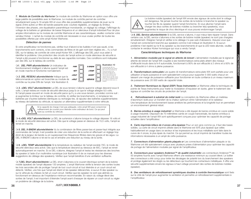 Kicker Warhorse WX 10000-1 User Manual | Page 19 / 20