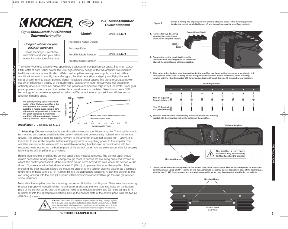 Kicker Warhorse WX 10000-1 User Manual | Page 2 / 20