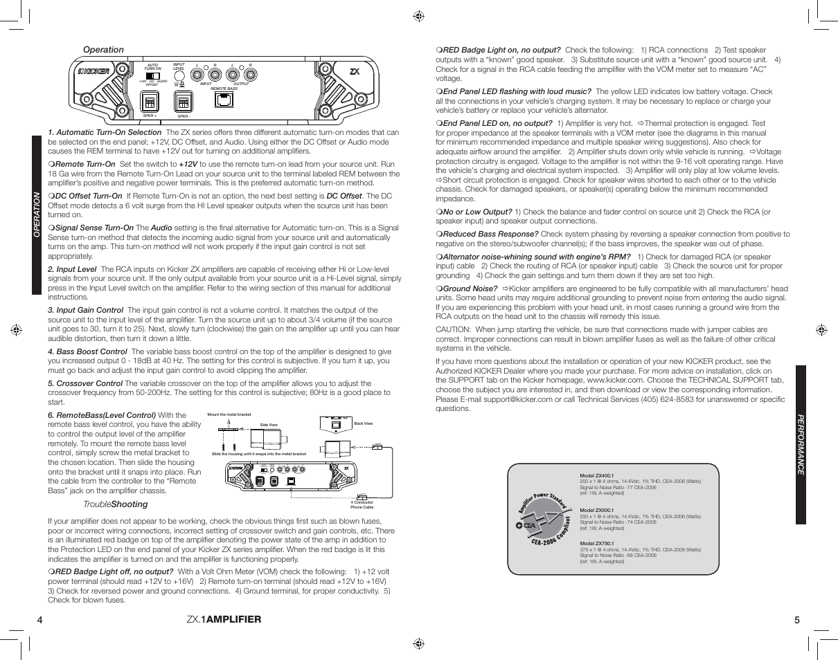 Kicker ZX500.1 User Manual | Page 3 / 10