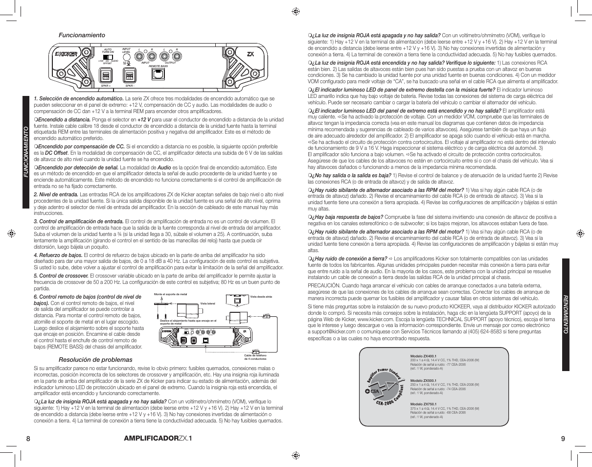 Kicker ZX500.1 User Manual | Page 5 / 10