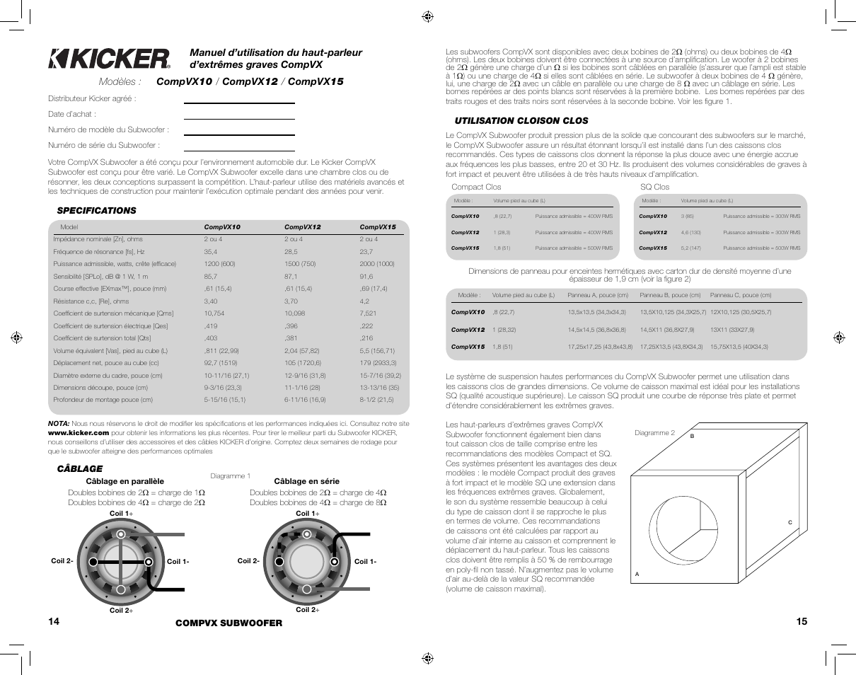 Kicker CVX COMPVX10 User Manual | Page 8 / 11