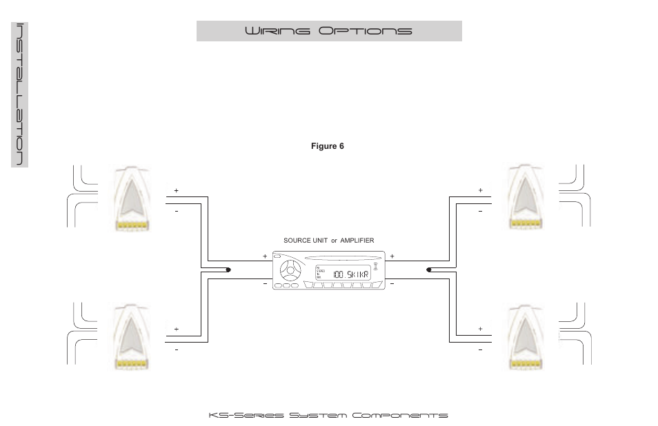 Wiring options, Installa tion 10 | Kicker KS5.2 User Manual | Page 10 / 12