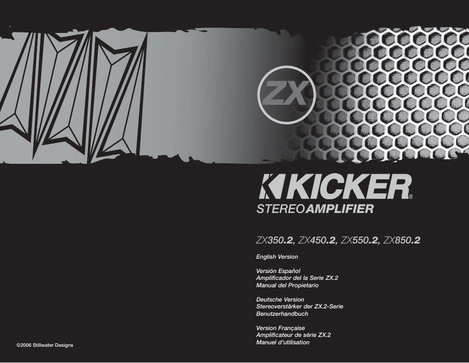 Kicker ZX350.2 User Manual | 10 pages
