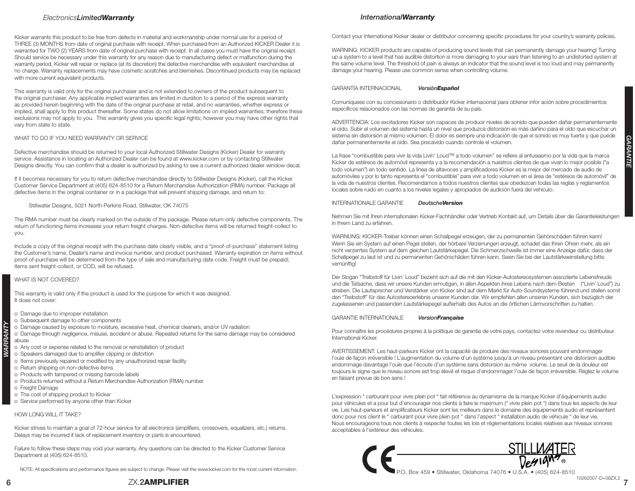 Zx. 2amplifier 6 | Kicker ZX100.2 User Manual | Page 4 / 4