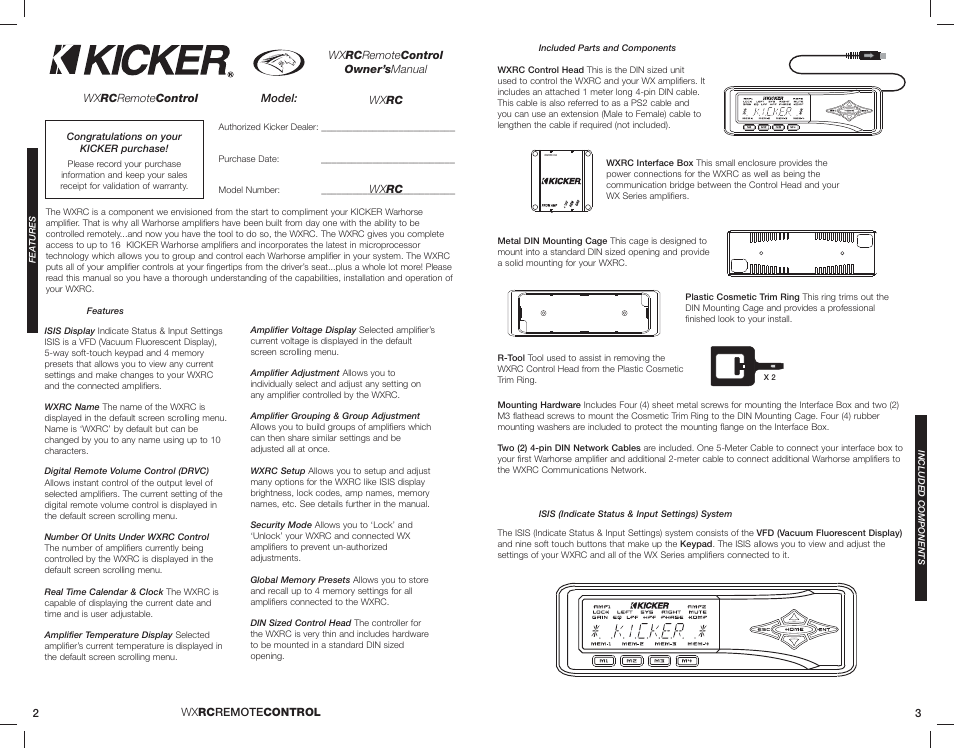 Kicker 08WXRC User Manual | Page 2 / 21