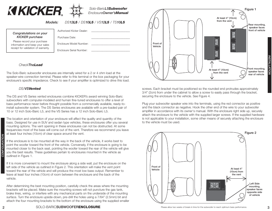 Kicker DS12L5 User Manual | Page 2 / 4