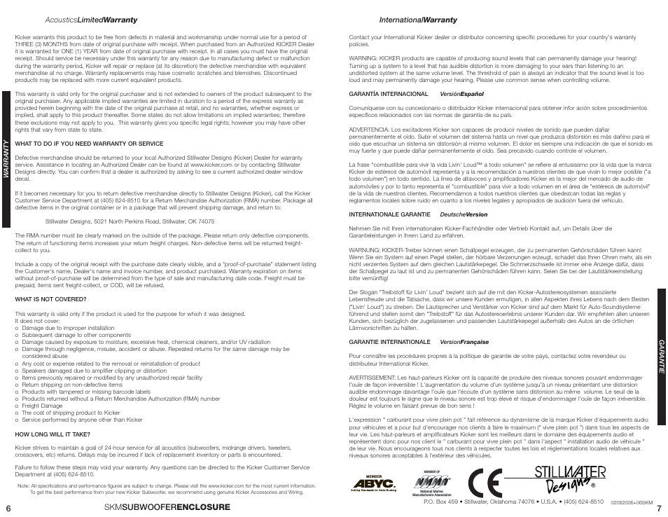 Skmsubwooferenclosure 6 7 | Kicker SKM10 User Manual | Page 4 / 4
