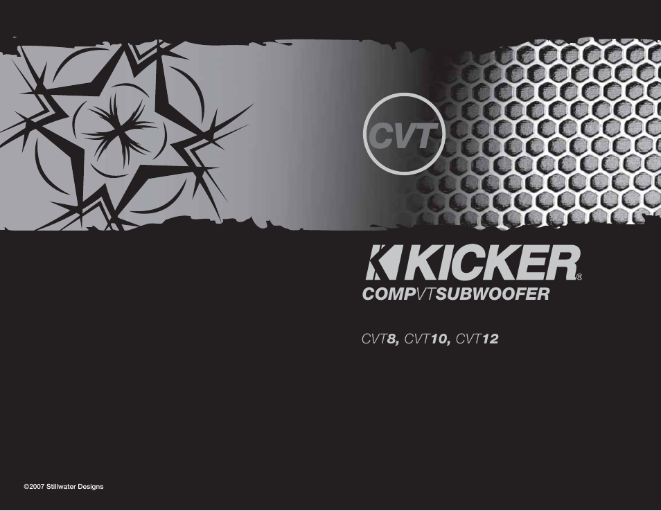 Kicker COMPVT CVT10 User Manual | 4 pages