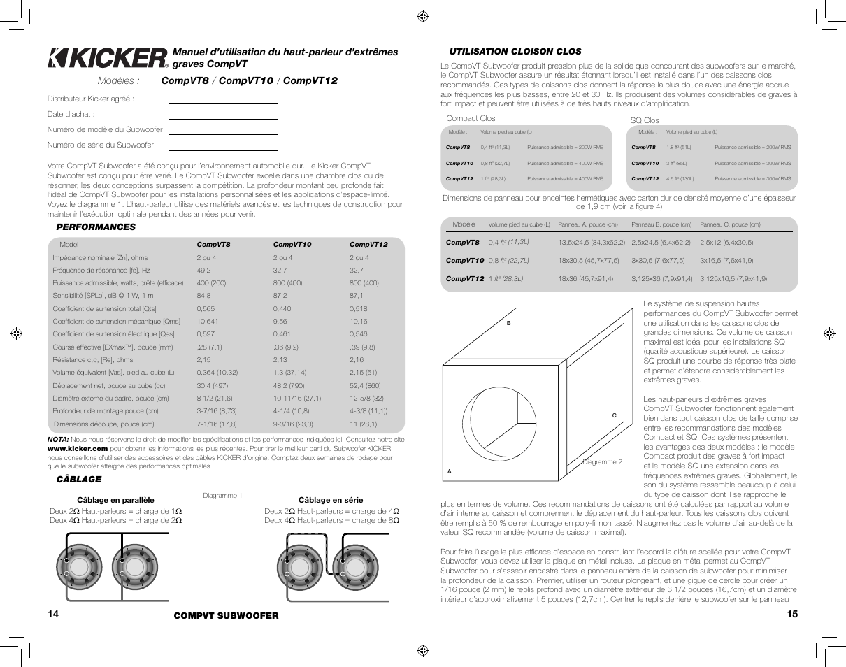 Kicker COMPVT12 User Manual | Page 8 / 11