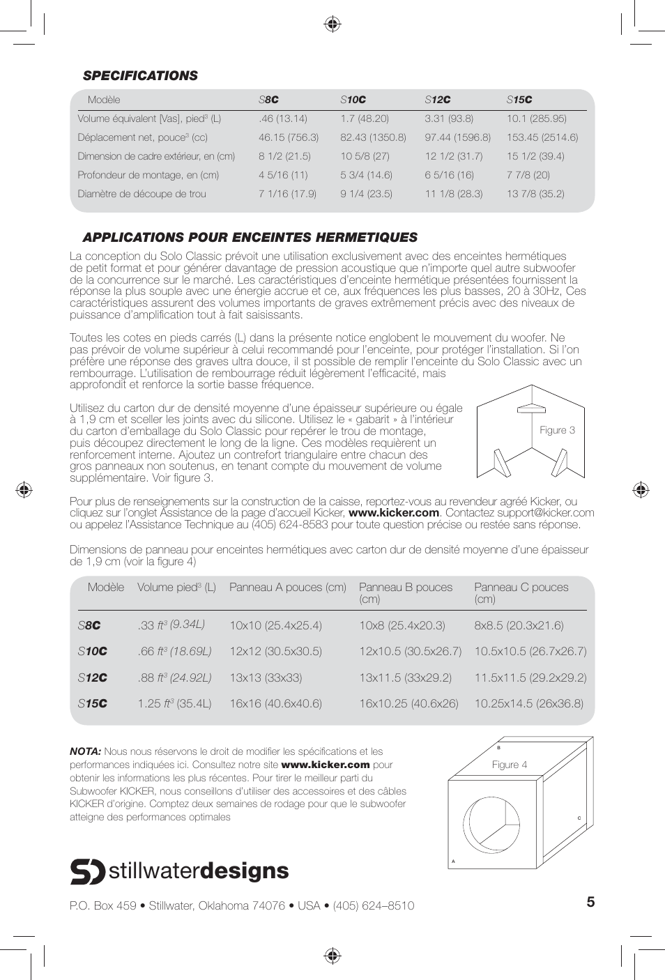 Stillwater designs | Kicker SOLOCLASSIC S12C User Manual | Page 5 / 12