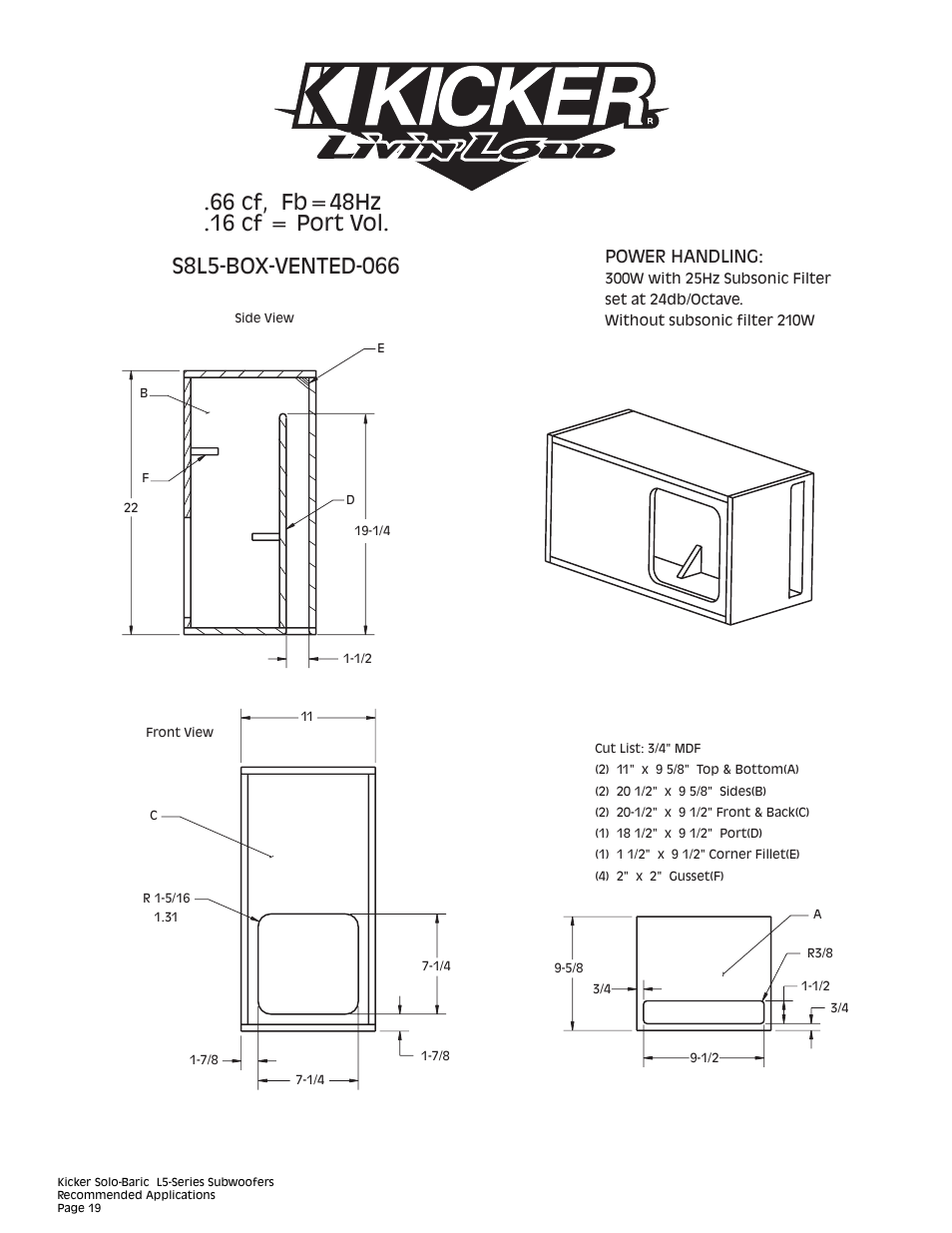 Power handling | Kicker L5 User Manual | Page 19 / 36