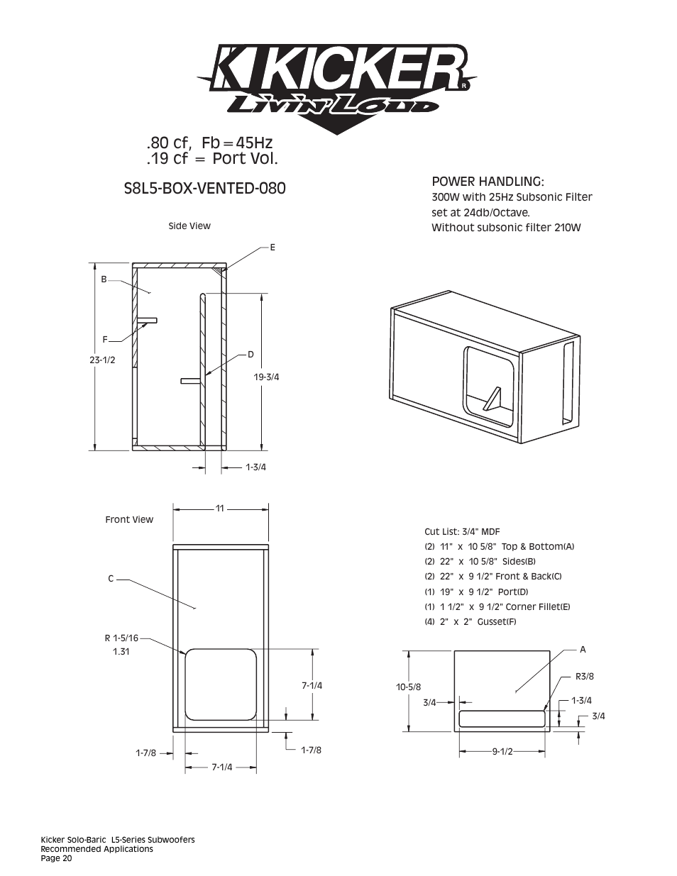 Power handling | Kicker L5 User Manual | Page 20 / 36