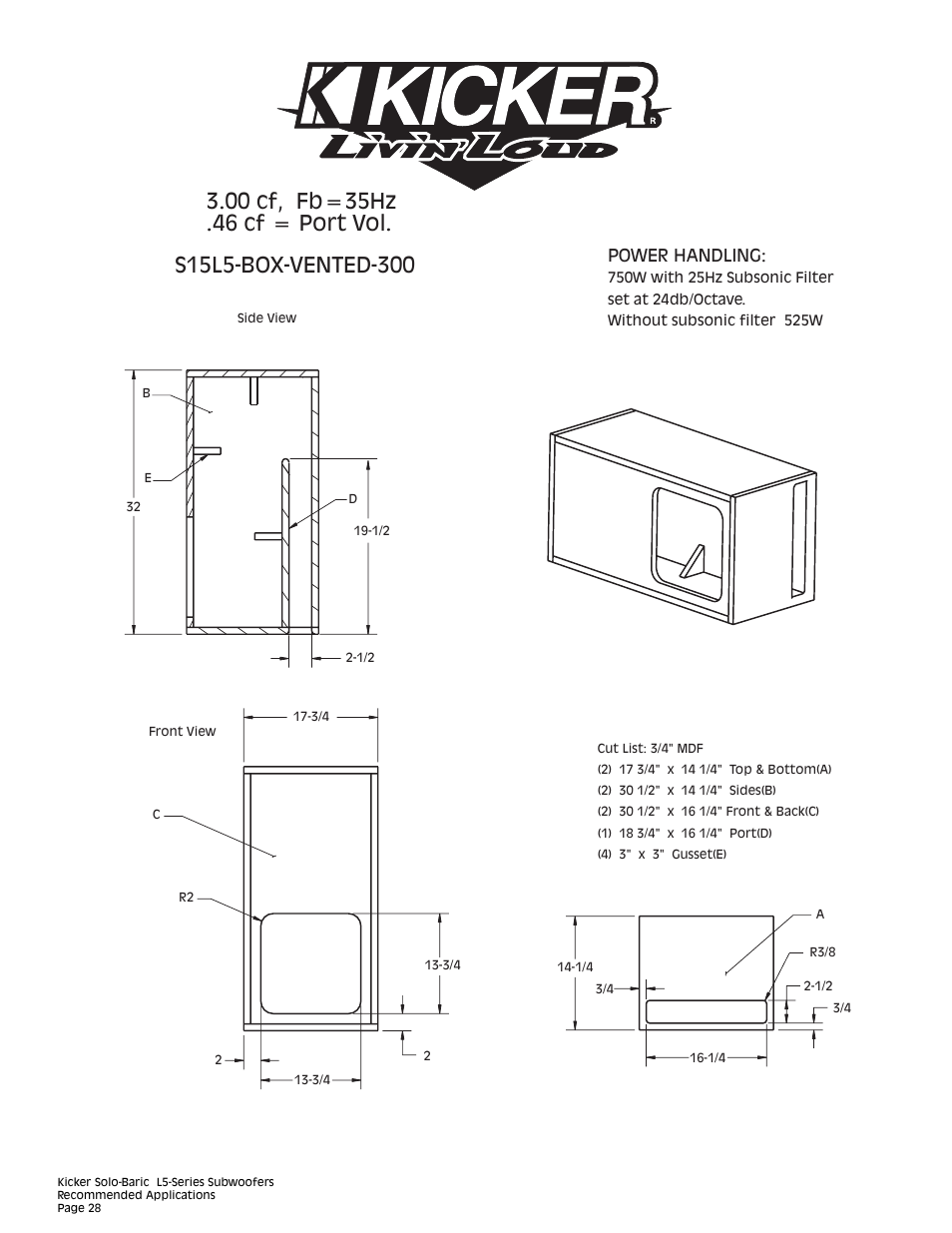 Power handling | Kicker L5 User Manual | Page 28 / 36