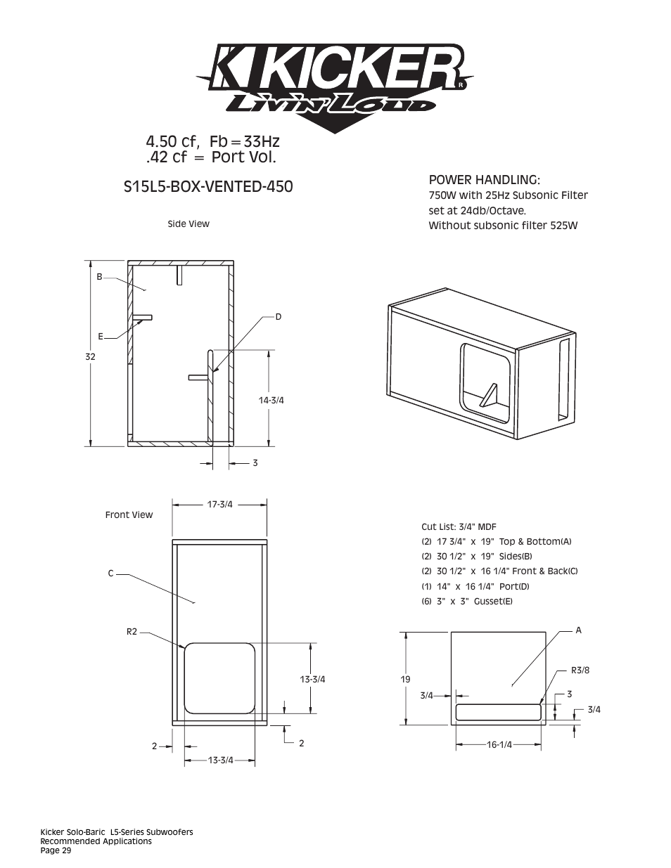 Power handling | Kicker L5 User Manual | Page 29 / 36