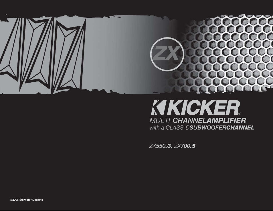 Kicker ZX550.3 User Manual | 4 pages