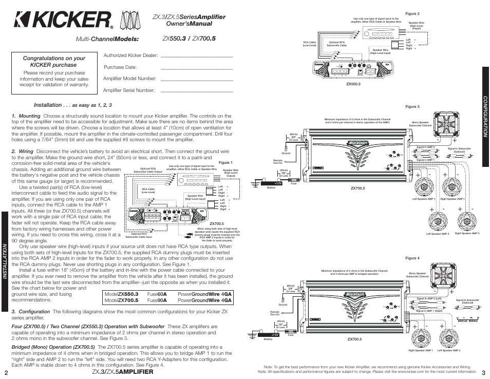 Kicker ZX550.3 User Manual | Page 2 / 4