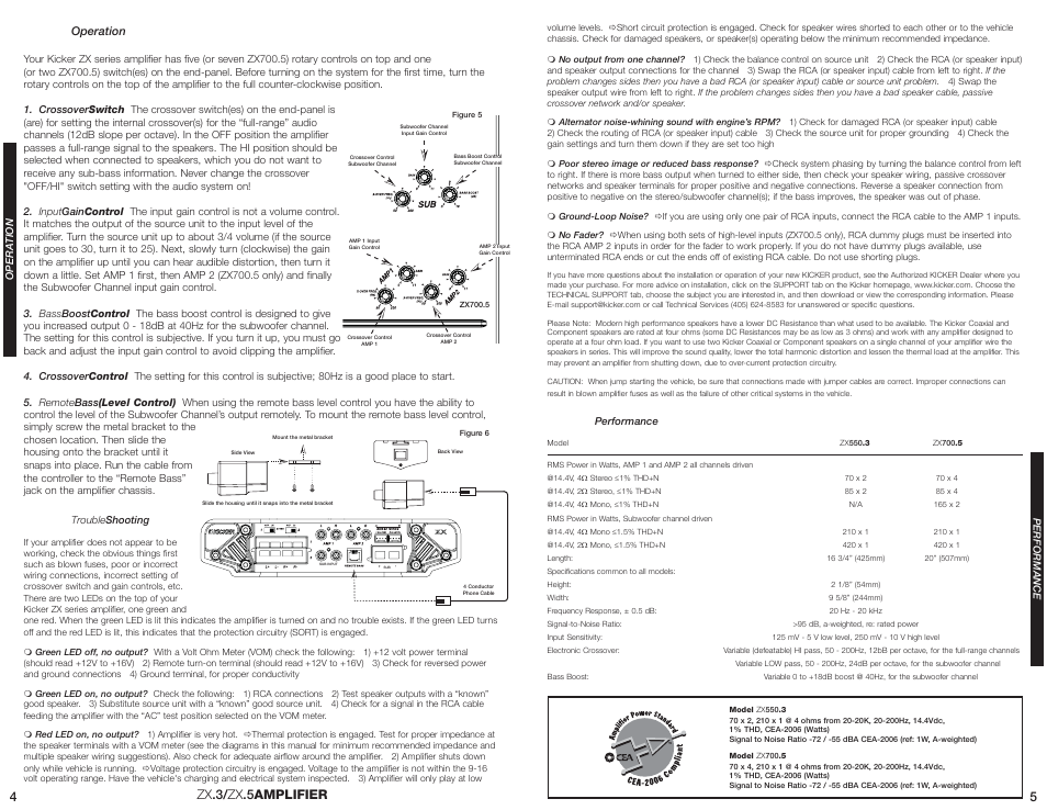 Zx .3/ zx .5amplifier 4 5 | Kicker ZX550.3 User Manual | Page 3 / 4