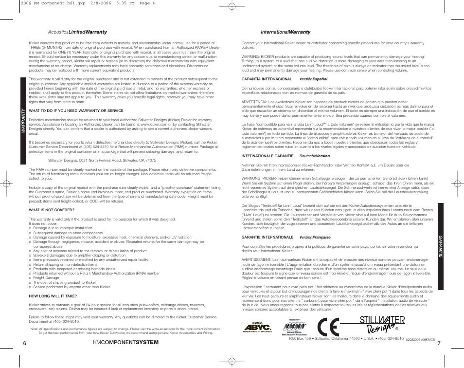 Kmcomponentsystem 6 7 | Kicker KM620.2 User Manual | Page 4 / 4