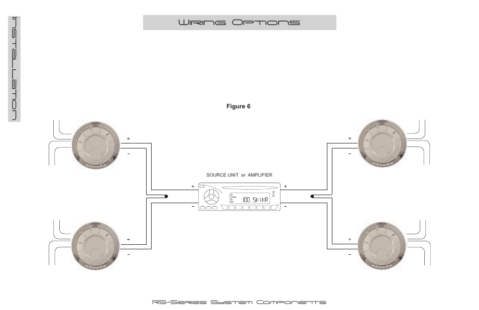Wiring options, Installa tion | Kicker RS56.2 User Manual | Page 10 / 12