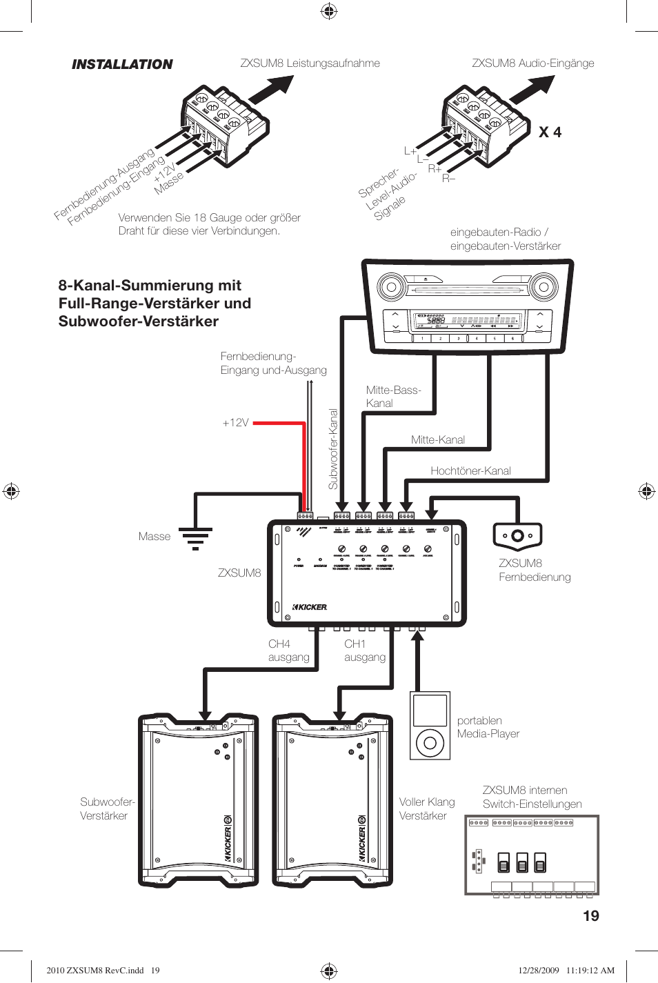 Kicker ZXSUM8 User Manual | Page 19 / 32