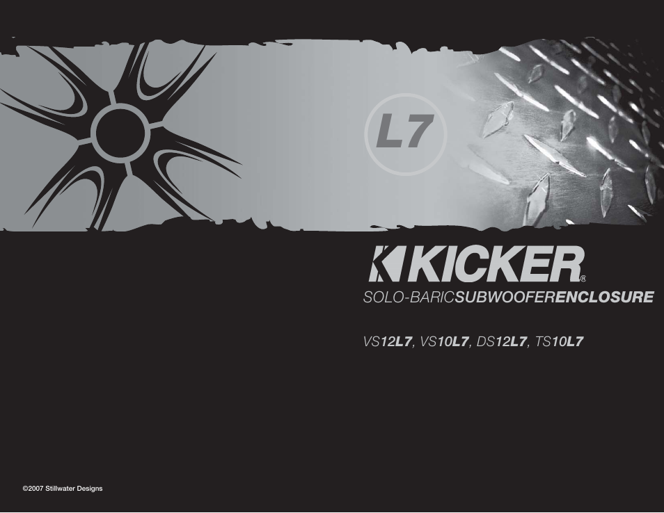 Kicker VS12L7 User Manual | 4 pages