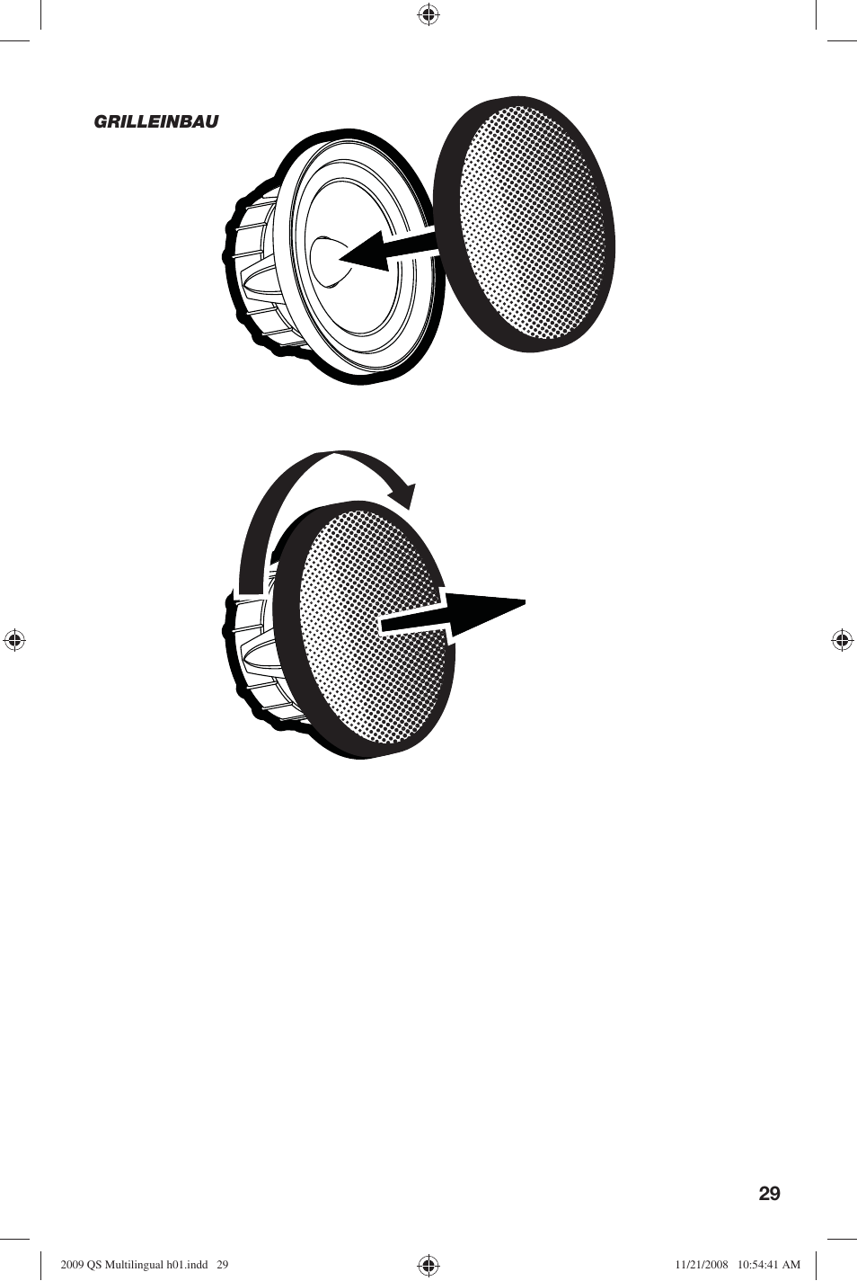 Grilleinbau | Kicker QS60.2 User Manual | Page 29 / 40