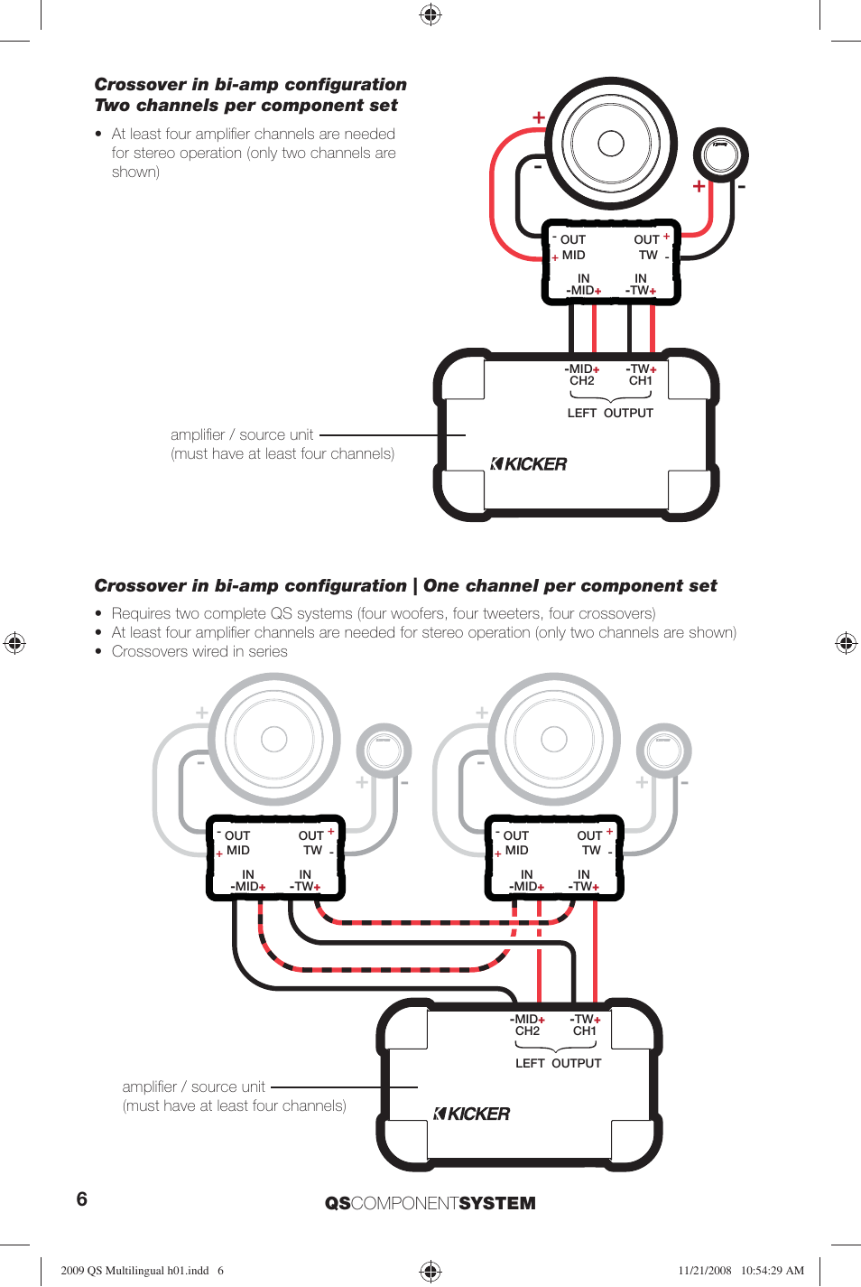 Qs component system | Kicker QS60.2 User Manual | Page 6 / 40