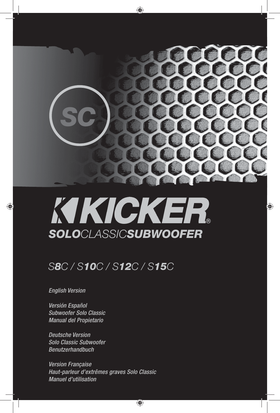 Kicker S10C User Manual | 12 pages