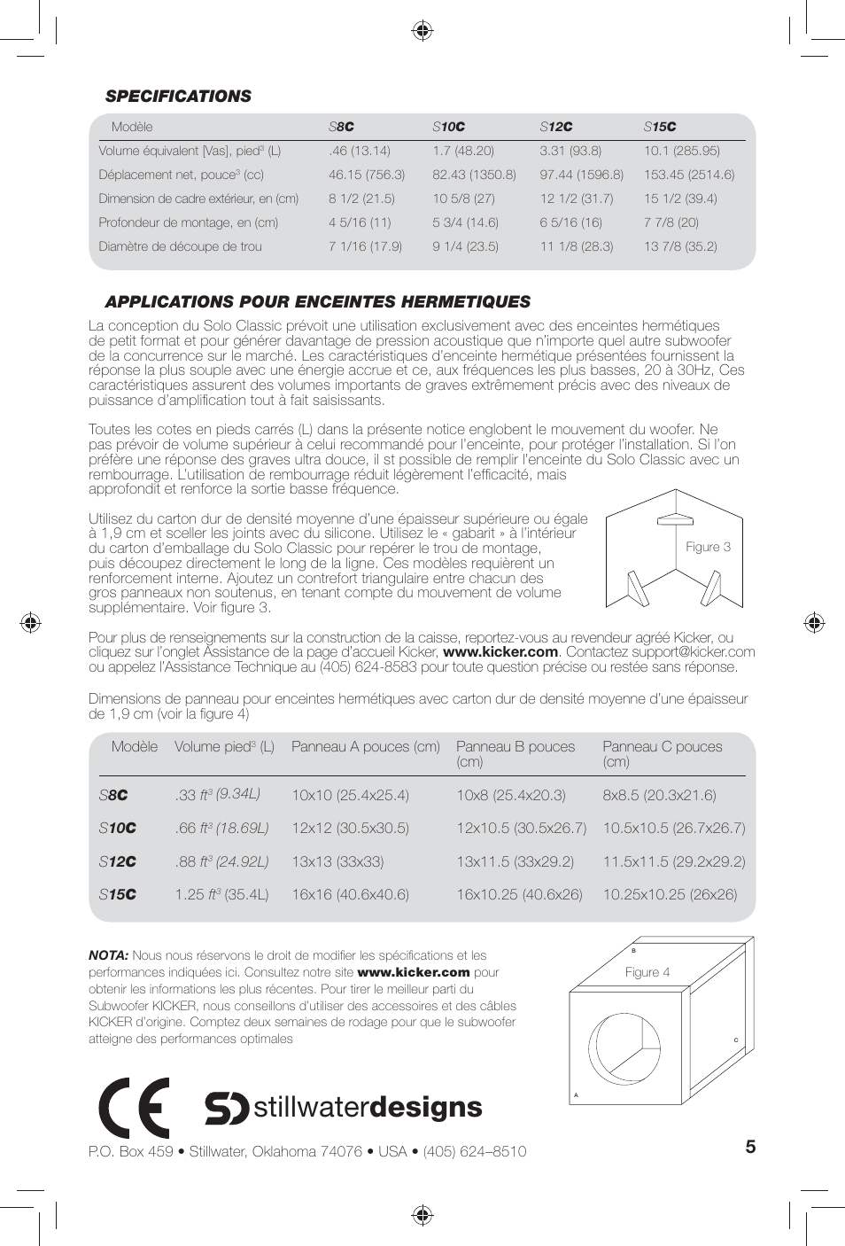 Stillwater designs | Kicker S10C User Manual | Page 5 / 12