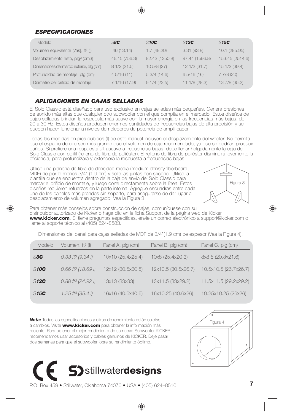 Stillwater designs | Kicker S10C User Manual | Page 7 / 12