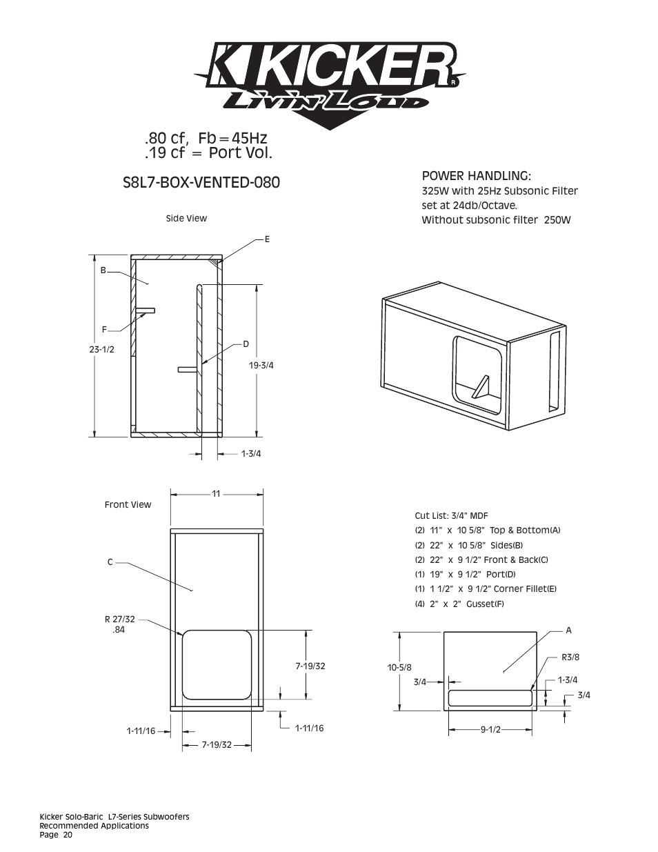 Power handling | Kicker L7 User Manual | Page 20 / 36