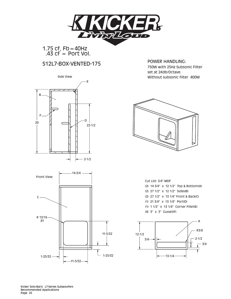 Power handling | Kicker L7 User Manual | Page 25 / 36