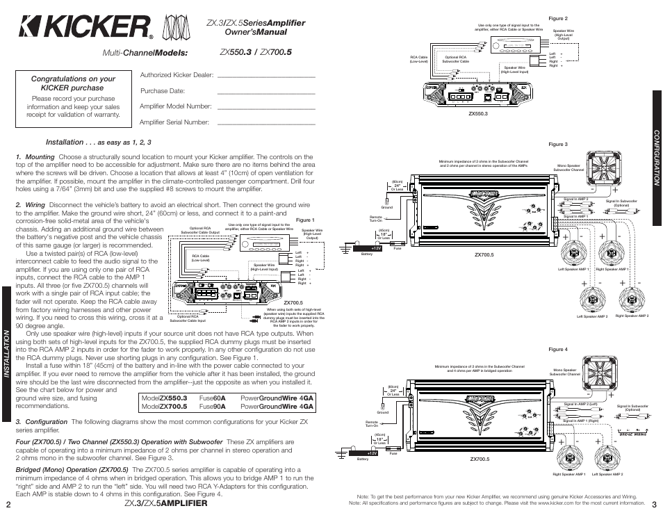 Kicker ZX700.5 User Manual | Page 2 / 10
